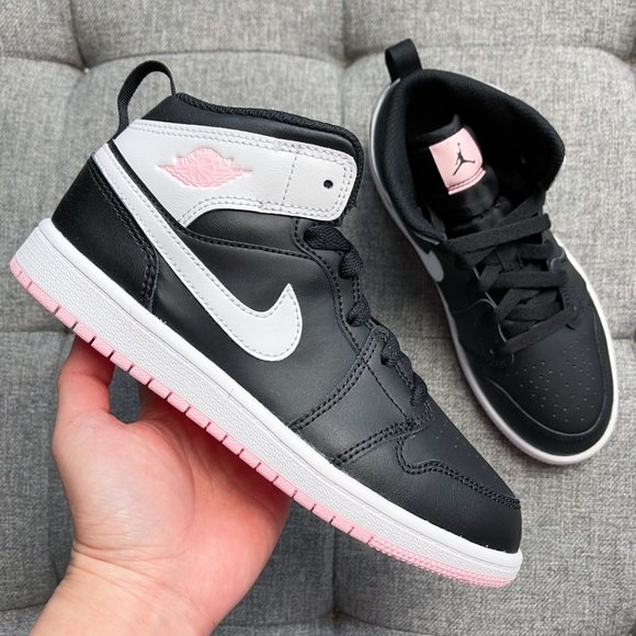 πΈ Nike Air Jordan 1 mid PS black pink shoes - Picture 3 of 4